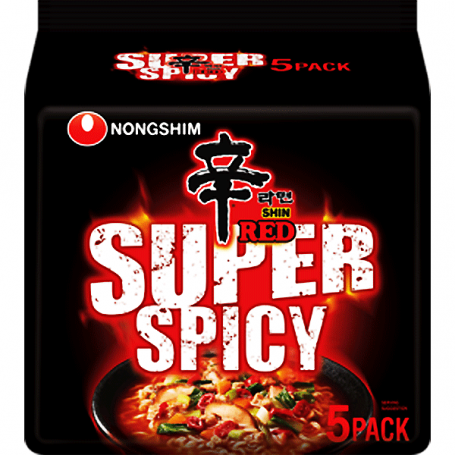 Instant nudler Nongshim Shin Red SUPER SPICY Instant Nudler 5-pak AC08243