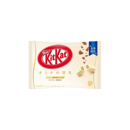 KitKat Minis White Chocolate - Smag på endnu en tilføjelse til KitKats store udvalg - smagen af cremet hvid chokolade om de sprøde lag vaffel!