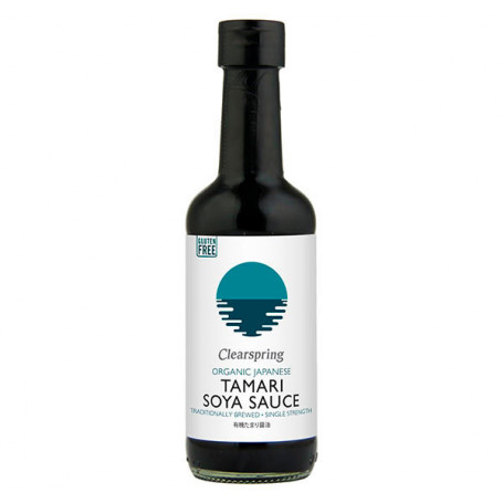 Clearspring Single Strength Tamari Glutenfri Soja Sauce 250ml Økologisk - Clearspring's Tamari Single Strength er fremstillet i Japan af en producent, som har mange års erfaring med fremstilling af sojasauce.