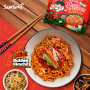 STOP MADSPILD (BEDST FØR 15/05/24) - KASSETILBUD Samyang Hot Chicken Kimchi Ramen Instant Nudler - Vanvittigt tilbud på kasse med 40 stk. koreanske instant nudler fra Samyang med spicy kyllingesmag og kimchi!