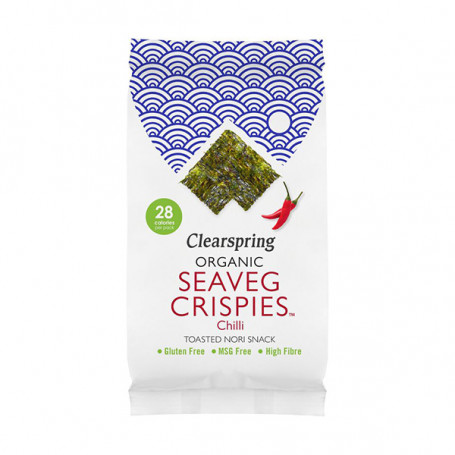 Slik & snacks Clearspring Seaveg Crispies Chili - Økologiske Tang Chips PC00571