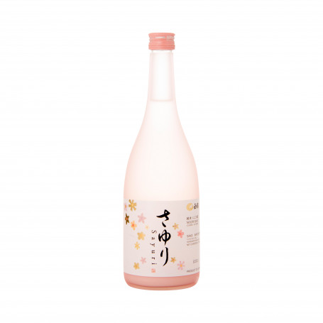 Hakutsuru Sayuri Nigori Sake Pink 720ml - Hakutsuru Sayuri er en såkaldt 'Nigori' Sake - en grovfiltreret Sake der byder på et mælkehvidt udseende og en fyldig, cremet smag og mundfornemmelse.