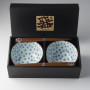 Serveringssæt Japansk Keramik Sæt 2 Skåle Med Spisepinde 15cm Fuyu VHC6880
