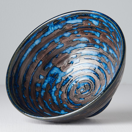 Skåle Japansk Keramik Skål 16cm Blå Kobber Hvirvel VHC3818