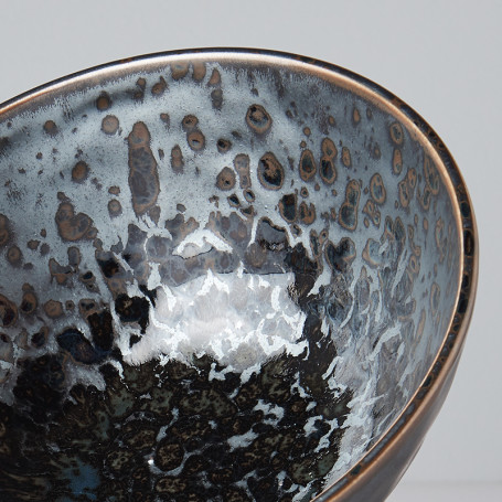 Skåle Japansk Keramik Udon Skål 20cm Sort Perlemor VHC2443