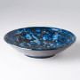 Skåle Japansk Keramik Dyb Tallerken 24cm Blå Kobber Hvirvel VHC3765