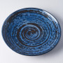 Tallerkener Japansk Keramik Tallerken 25cm Blå Kobber Hvirvel VHC3803