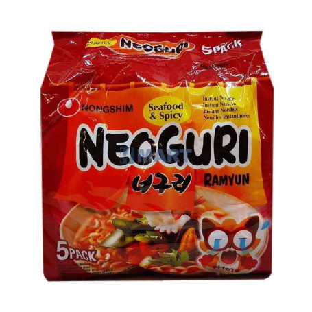 Instant nudler Nongshim Neoguri Spicy Seafood Ramyun Instant Nudler 5-pak AC08247