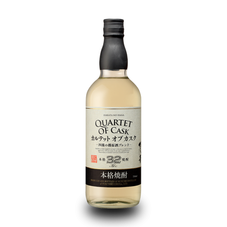 Hakata no Hana Quartet of Cask Mugi Shochu - Shochu fremstillet på 100% byg fra 4 forskellige batches. Fantastisk shochu med en kompleks let røget smag.