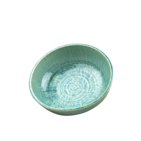 Service Japansk Keramik Kuperet Skål 23cm Turquoise VHC6865