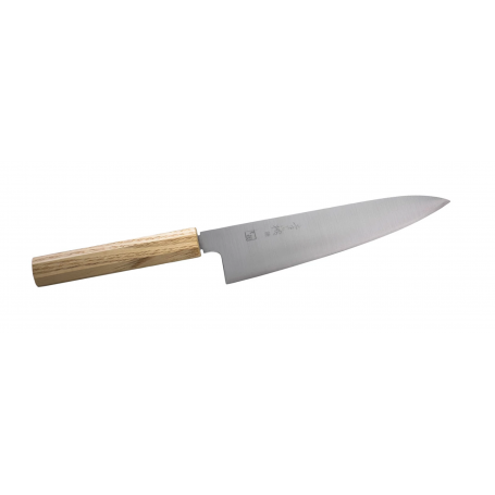 Japanske knive Konosuke GS+ Kokkekniv 21cm Khii Kastanje inkl. Saya VKGT210G