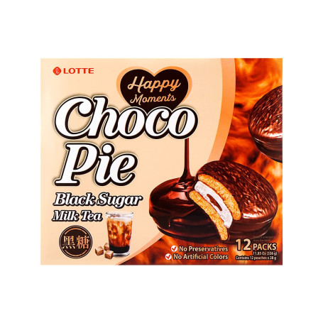 Kage Lotte Choco Pie Black Sugar Milk Tea 12 stk QD20202-u