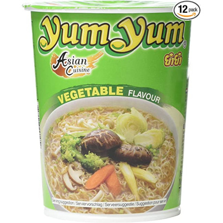 Instant nudler Yum Yum Cup Vegetable Flavour Instant Kop Nudler 70g AC03486