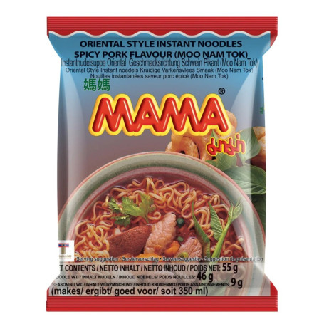 Instant nudler MAMA Moo Nam Tok Spicy Pork Flavour Instant Nudler 55g AC03185