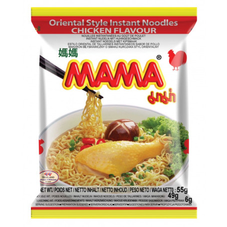 Instant nudler MAMA Chicken Flavour Instant Nudler 55g AC03140