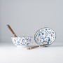 Serveringssæt Japansk Keramik Sæt 2 Skåle Med Spisepinde Maneki Neko VHRW0001