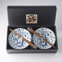 Serveringssæt Japansk Keramik Sæt 2 Skåle Med Spisepinde Maneki Neko VHRW0001