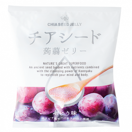 Slik STOP MADSPILD (BEDST FØR 17/03/22) - Wakasho Chia Seed Jelly Grape RM12040