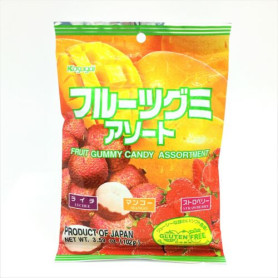 Slik Kasugai Frutia Gummy Litchi Mango Jordbær RL35265