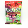 Kasugai Frutia Gummy Grape Strawberry Muscat - Lækre, bløde japanske vingummier med ægte frugtjuice! Super aromatiske med smag af rød vindrue, jordbær og muscat druer.