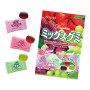 Kasugai Frutia Gummy Grape Strawberry Muscat - Lækre, bløde japanske vingummier med ægte frugtjuice! Super aromatiske med smag af rød vindrue, jordbær og muscat druer.