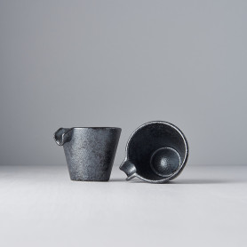 Tilbehør Japansk Keramik Kande til Soja & Sake 120ml Artisan Sort VHC6933