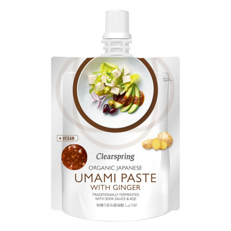 Clearspring Umami Paste m. Ingefær - Økologisk - Smagfuld økologisk, traditionelt fermenteret Umami Paste med sojasauce, koji og ingefær