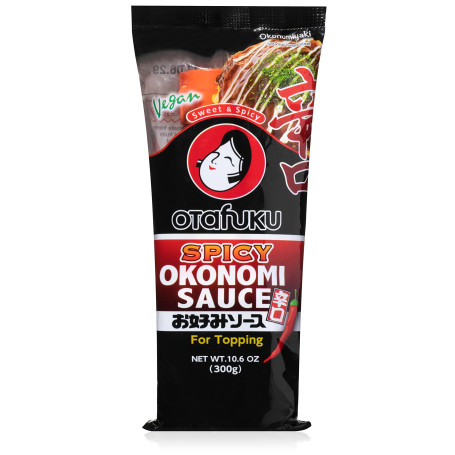 Otafuku Spicy Okonomiyaki Sauce 300g - Den klassiske Okonomiyaki sauce med et spicy twist fra røgede chipotle chili!