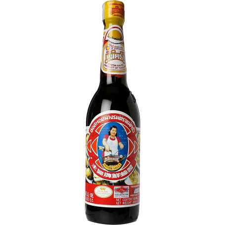 Maekrua Oyster Sauce Østerssauce 600ml - Smagfuld og autentisk østerssauce fra Maekrua - umamifyldt sauce der er perfekt til stegte nudler og wokretter.