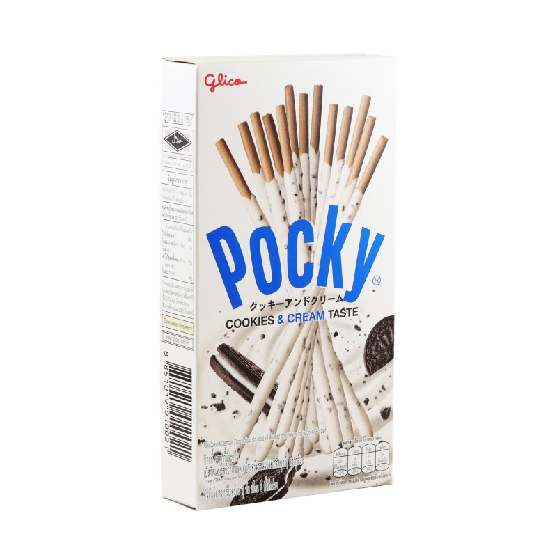 Lee Revisor Høre fra Pocky Cookies & Cream - Japansk slik - Sprøde japanske kiksestænger