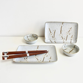Serveringssæt Japansk Keramik Sushi Serveringssæt Mint Haru VHRW0031