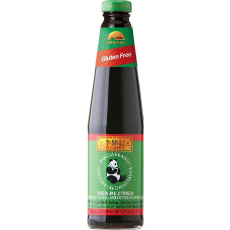 Lee Kum Kee Panda Green Label Glutenfri Østerssauce 510g - Lee Kum Kee's signatur Panda østerssauce i en glutenfri udgave, der kun indeholder naturlige glutamater fra udvalgte østersekstrakter. 