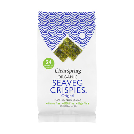 Slik & snacks Clearspring Seaveg Crispies Original - Økologiske Tang Chips PC00590