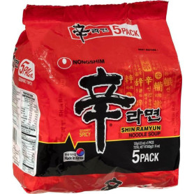 Nudler Nongshim Shin Ramyun Hot & Spicy Instant Nudler 5-pak AC00464