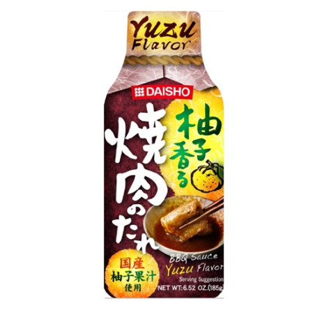 Daisho Yakiniku Japansk Yuzu BBQ Sauce 185g - Japansk citrus barbeque-opskrift baseret på yuzu, miso, ingefær og hvidløg fra Daisho. Perfekt til at marinere protein eller stege nudler med!