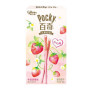 Pocky Milky Heartful Strawberry 45g - De velkendte sprøde Pocky kiksestænger med smag af jordbær - nu som en helt særlig en helt særlig hjerteformet kiks i to lyserøde nuancer!