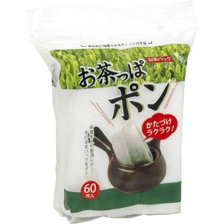 Japanske Te Filtre 60 stk. - Nem oprydning! Disse japanske tefiltre kan foldes sådan, at der ikke kommer bladrester med i din kop :D