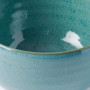 Japansk Keramik Chawan Matcha Skål 13cm Handoukou - Håndlavet keramik fra Japan af udsøgt kvalitet. Skønt glansfuldt design i blågrønne nuancer, frembragt af lokalt værksted i Gifu med en lang håndværkstradition.